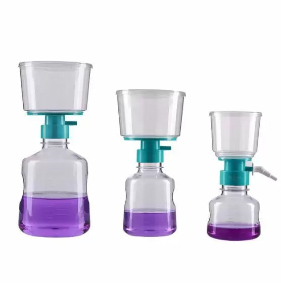 Nest Vacuum Filtration Systems Filter Tops and Receiving Bottles, PVDF