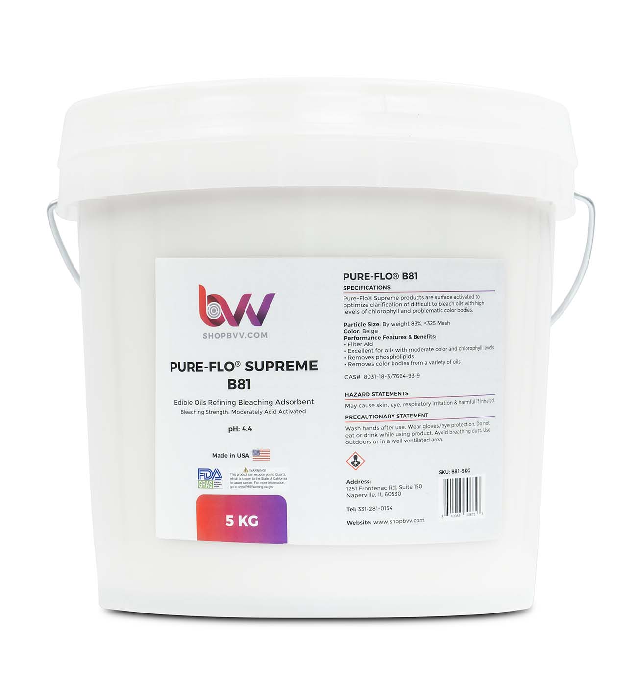 Pure-Flo® B81 Supreme Activated Bleaching & Decolorizing Bentonite for Edible Oils *FDA-GRAS (Compares to T-5™)