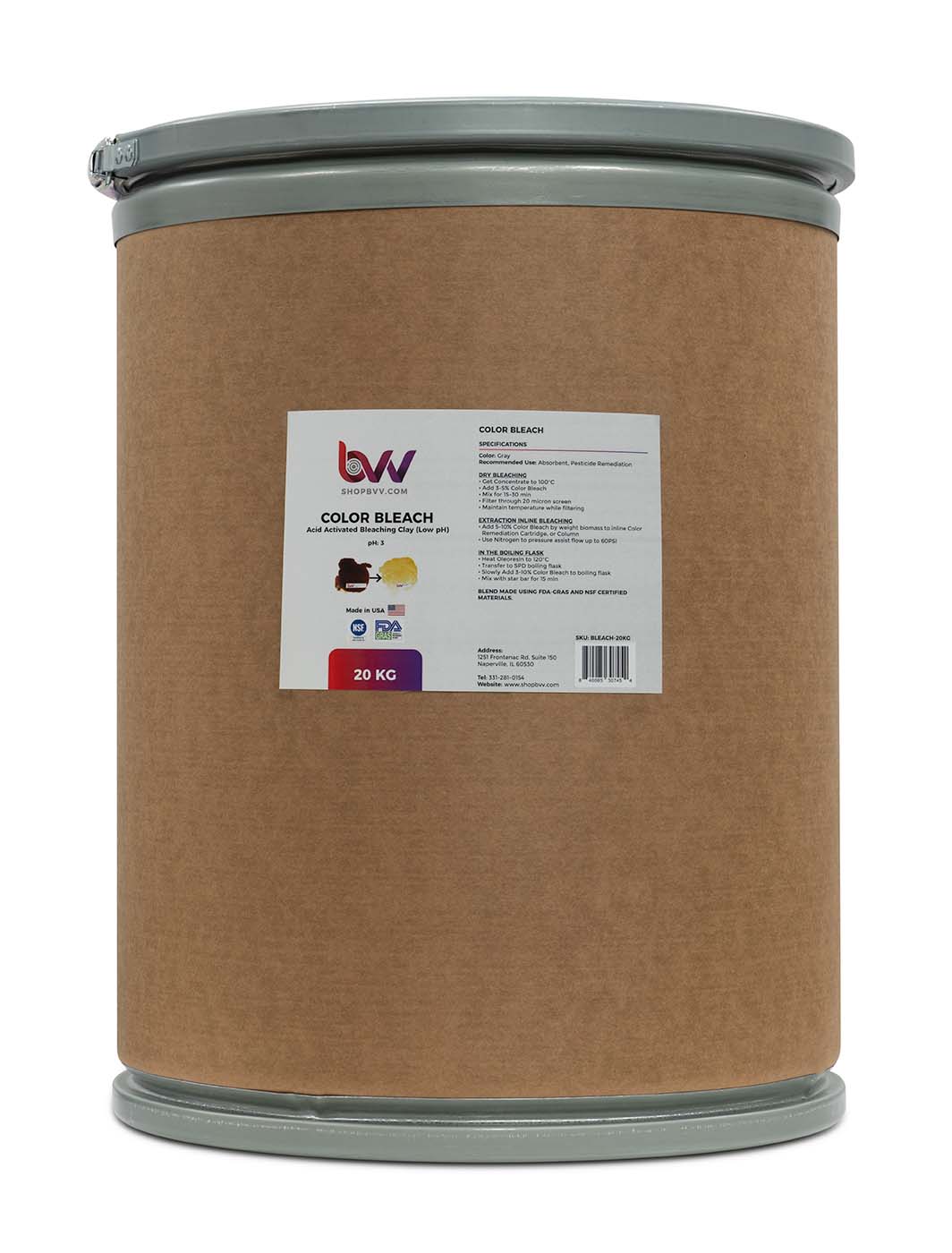 Color Bleach for Edible Oils *FDA & NSF Certified Material (Compares to T-41™)