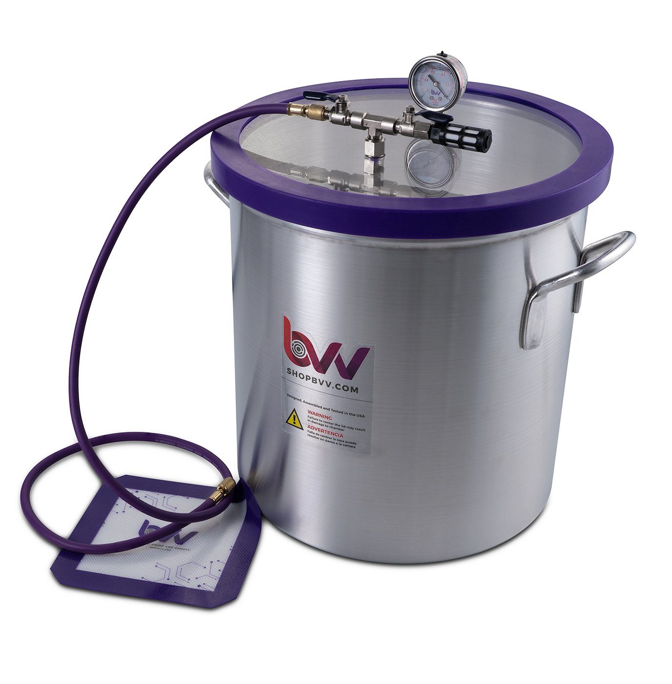 10 Gallon Aluminum Vacuum Chamber and V9D 9CFM Two Stage Vacuum Pump Kit