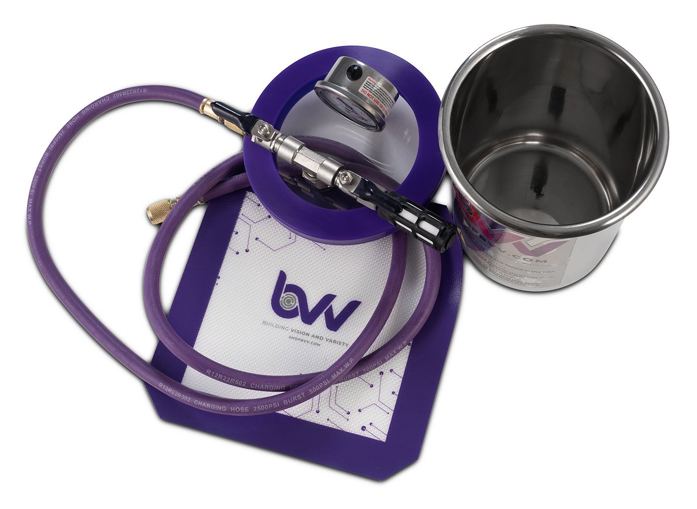 2 Quart Tall Stainless Steel Vacuum Chamber