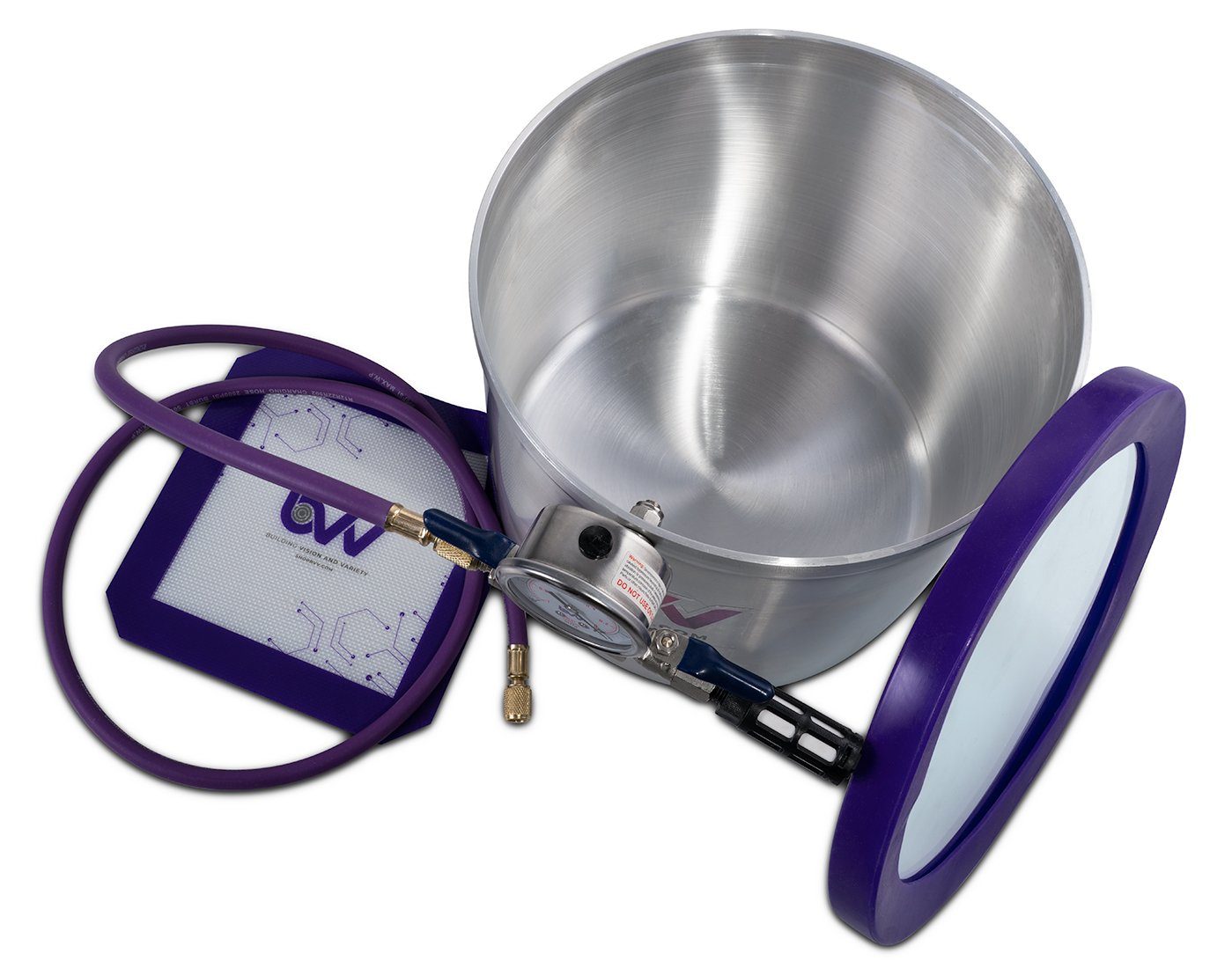 Glass Vac 5 Gallon Aluminum Side Mount Vacuum Chamber