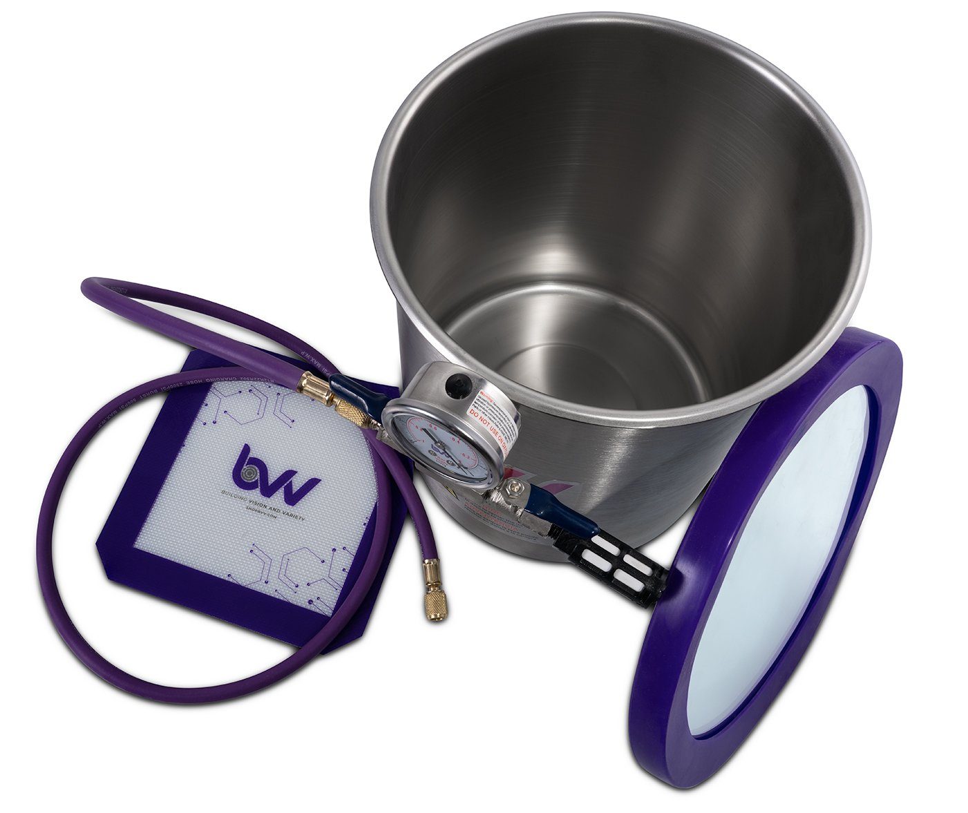 Glass Vac 3 Gallon Stainless Steel Vacuum Chamber