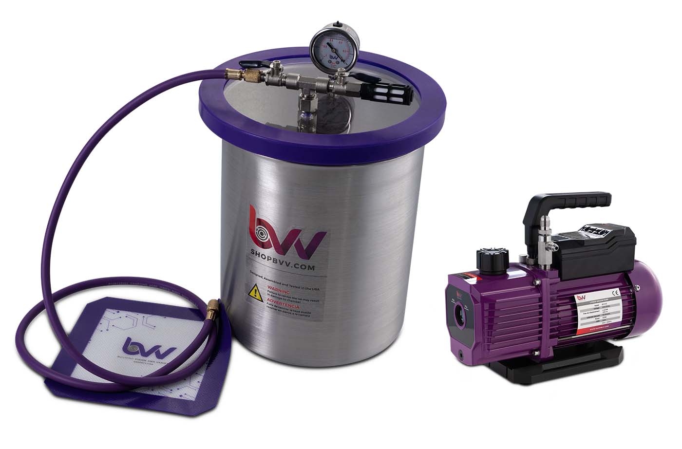 3 Gallon Stainless Steel Vacuum Chamber and Vacuum Pump Kit