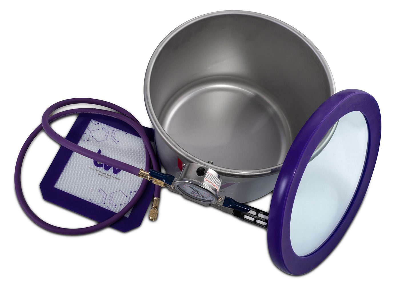 Best Value Vacs 3 Gallon Wide Stainless Steel Side Mount Vacuum Chamber