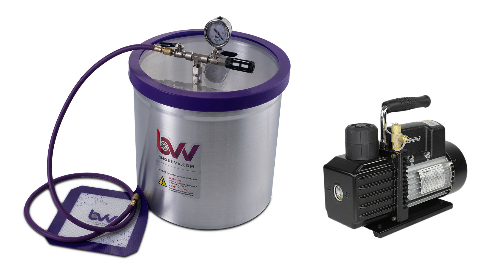 5 Gallon Aluminum Vacuum Chamber and Vacuum Pump Kit