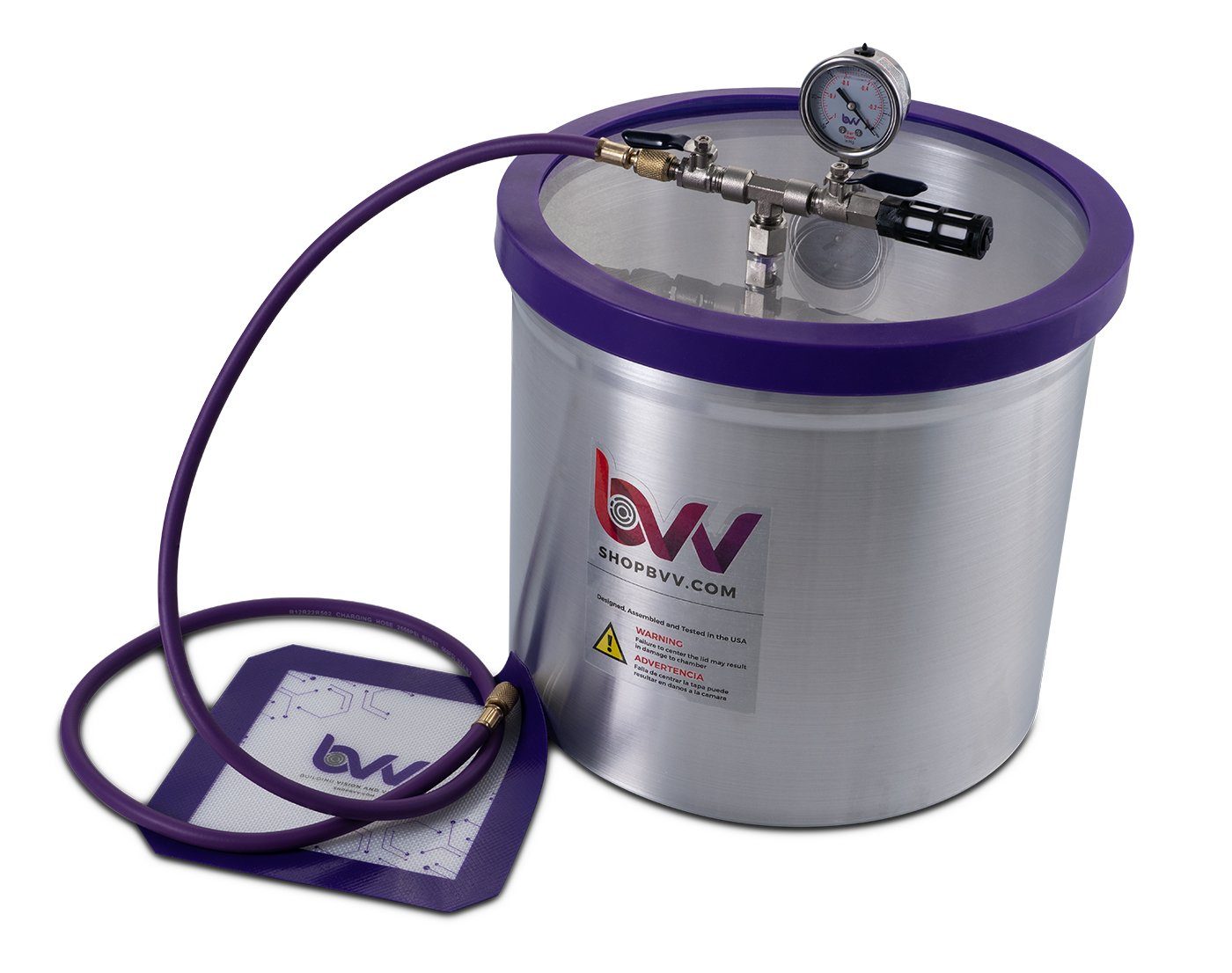 5 Gallon Aluminum Vacuum Chamber and Vacuum Pump Kit
