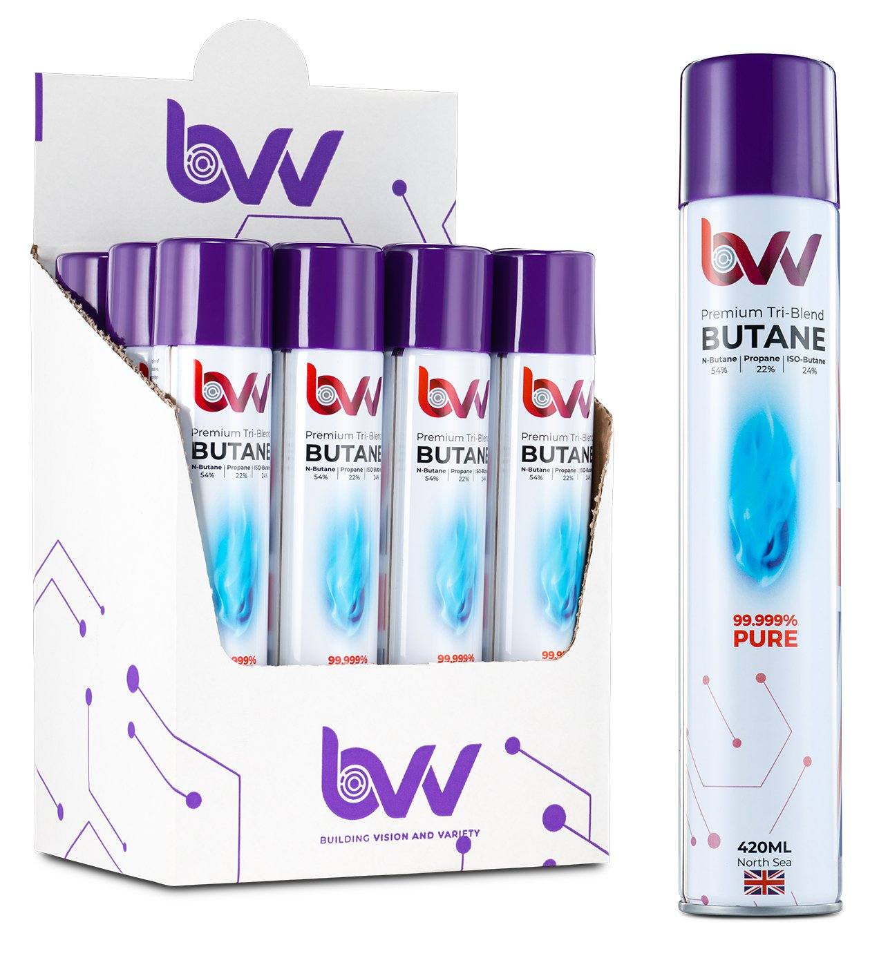 420ml Premium Tri-Blend Butane 99.999% Pure