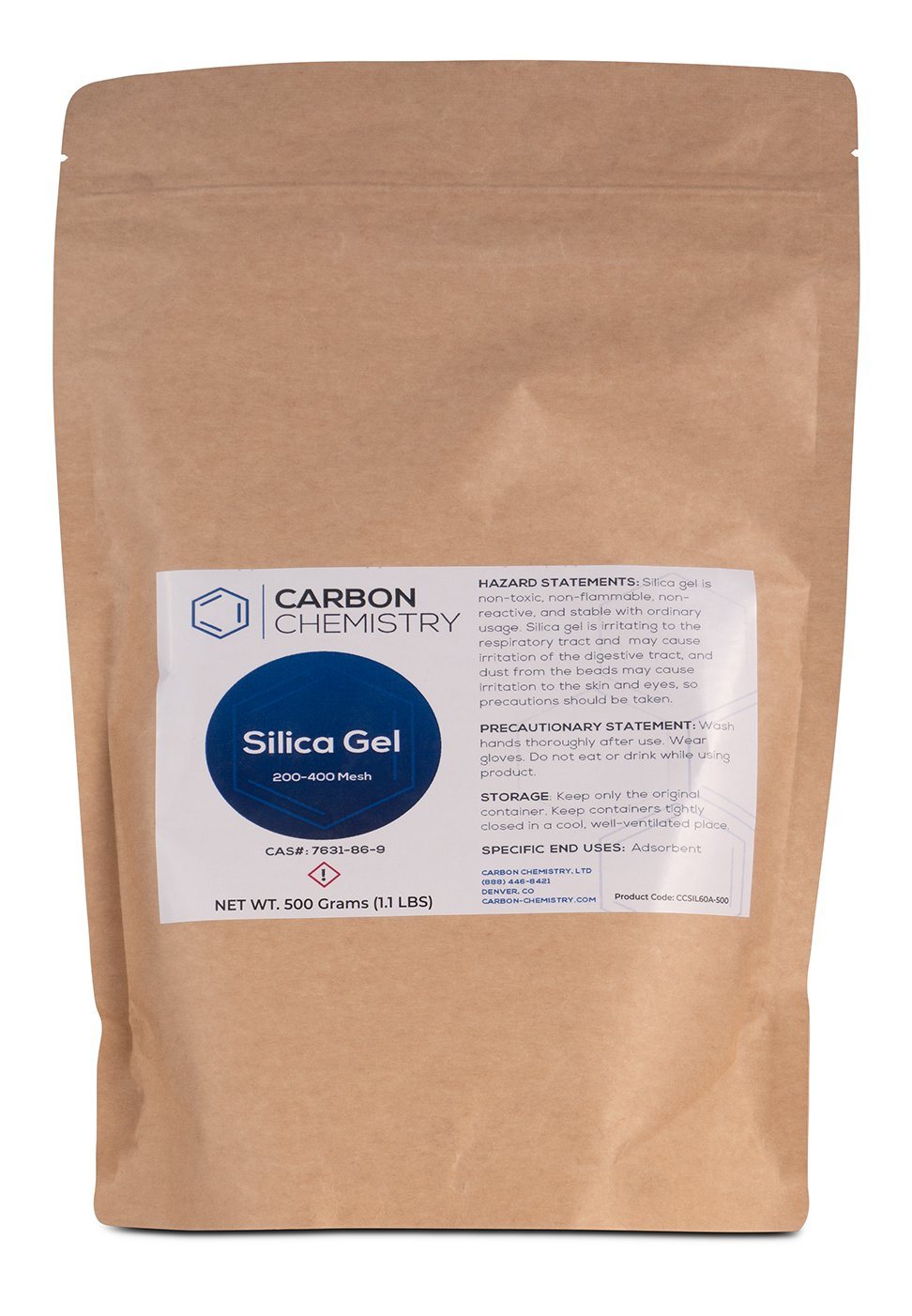 Carbon Chemistry LTD Carbon Chemistry Silica Gel 60A, 200-400 MESH