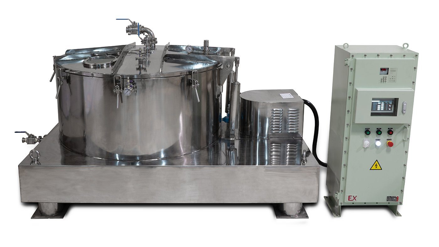475L Jacketed Stainless Steel Centrifuge with Explosion Proof Motor and Siemens Controller - 150Lbs Max Capacity