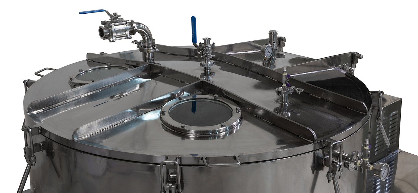 475L Jacketed Stainless Steel Centrifuge with Explosion Proof Motor and Siemens Controller - 150Lbs Max Capacity