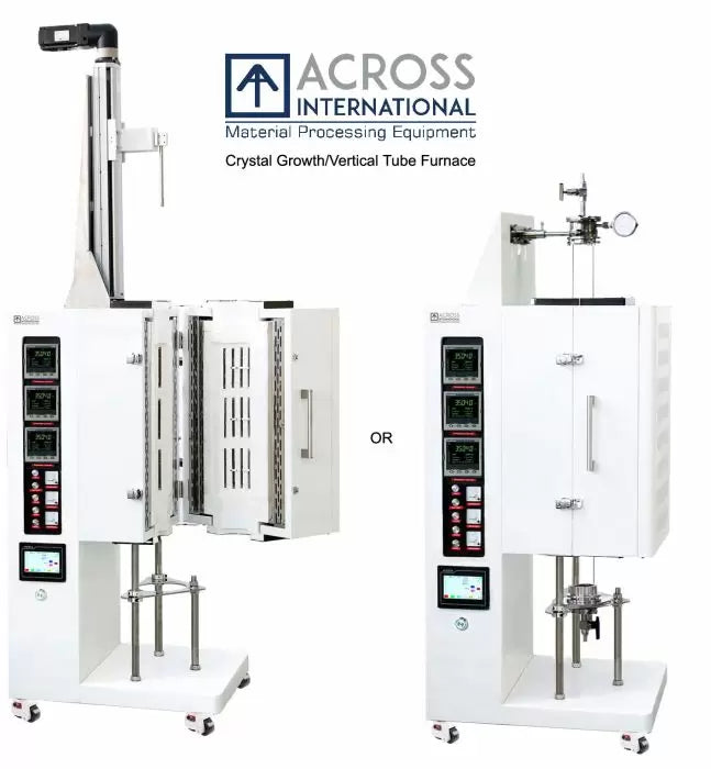 Bridgman Crystal Growth Furnace 1200C 3-Zone with Kanthal Heating Elements & Swing-Open Chamber