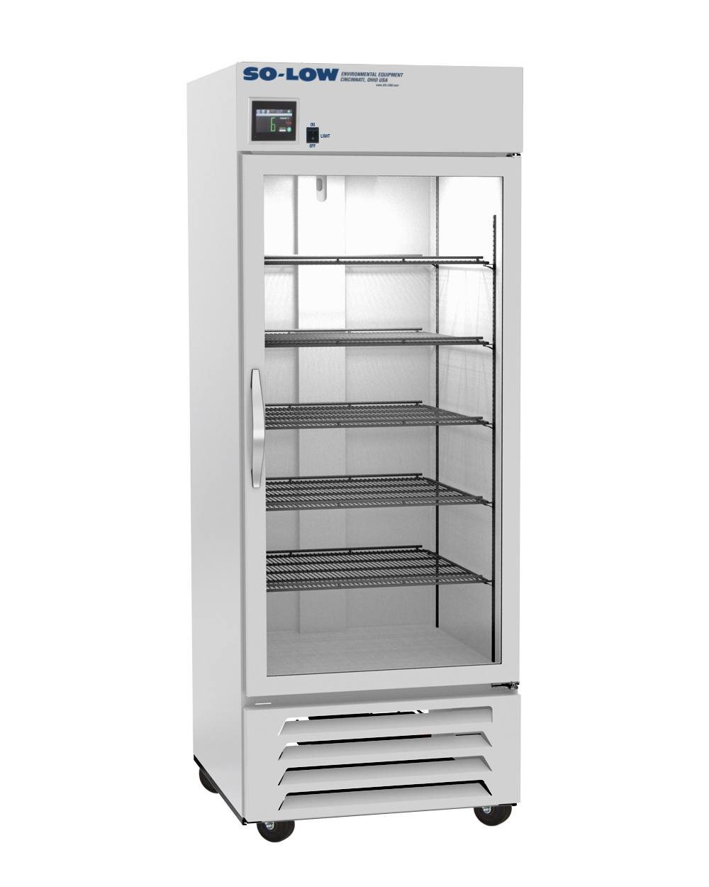 So-Low 2ºC to 8ºC, 27 cu.ft., single glass door, Cycle Defrost, 115v