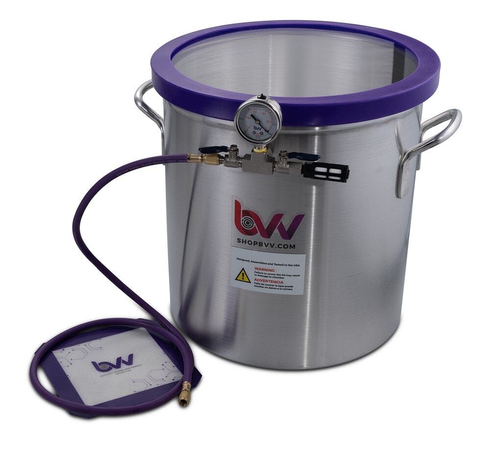 15 Gallon Aluminum Side Mount Vacuum and Degassing Chamber