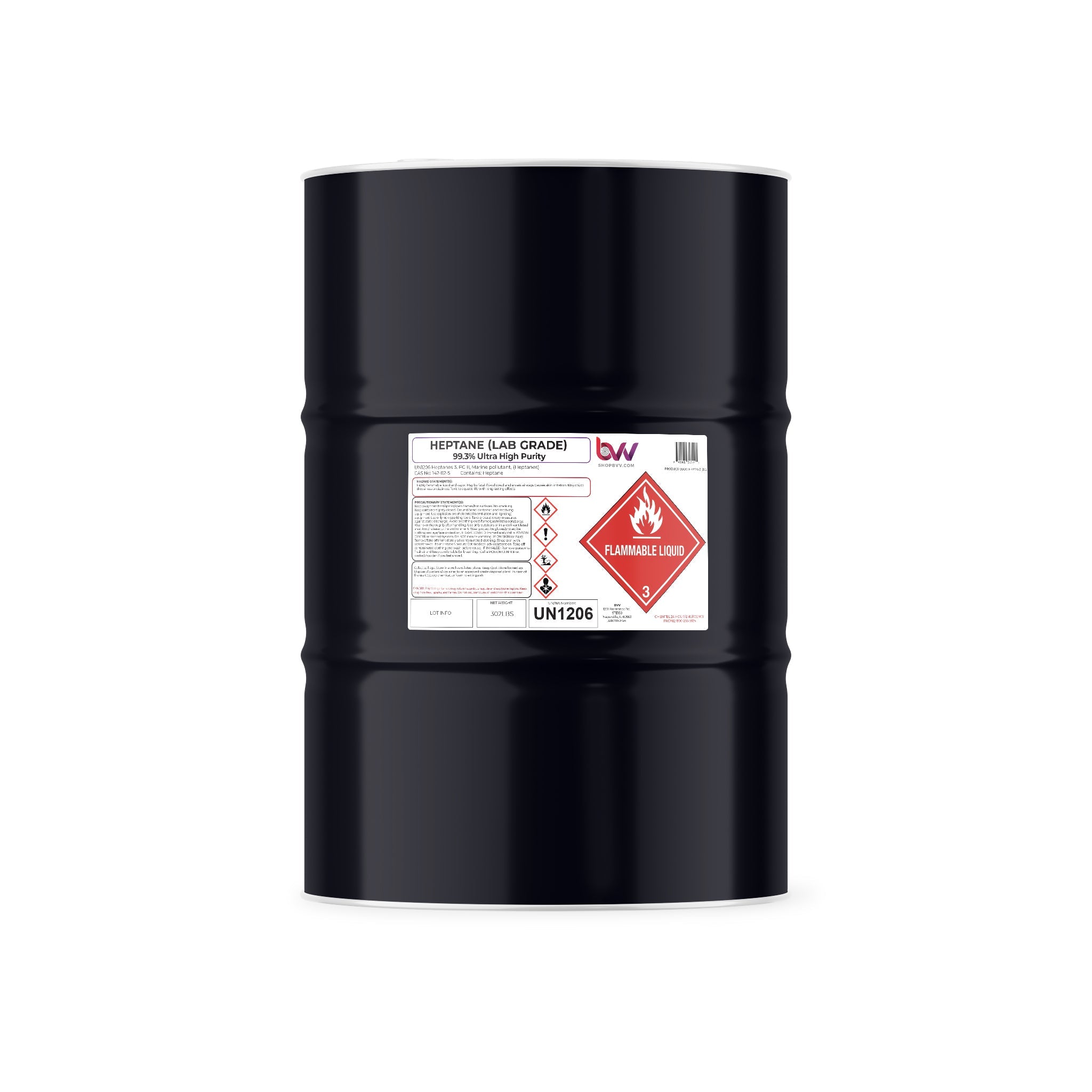 High Purity Lab Grade Heptane 99%