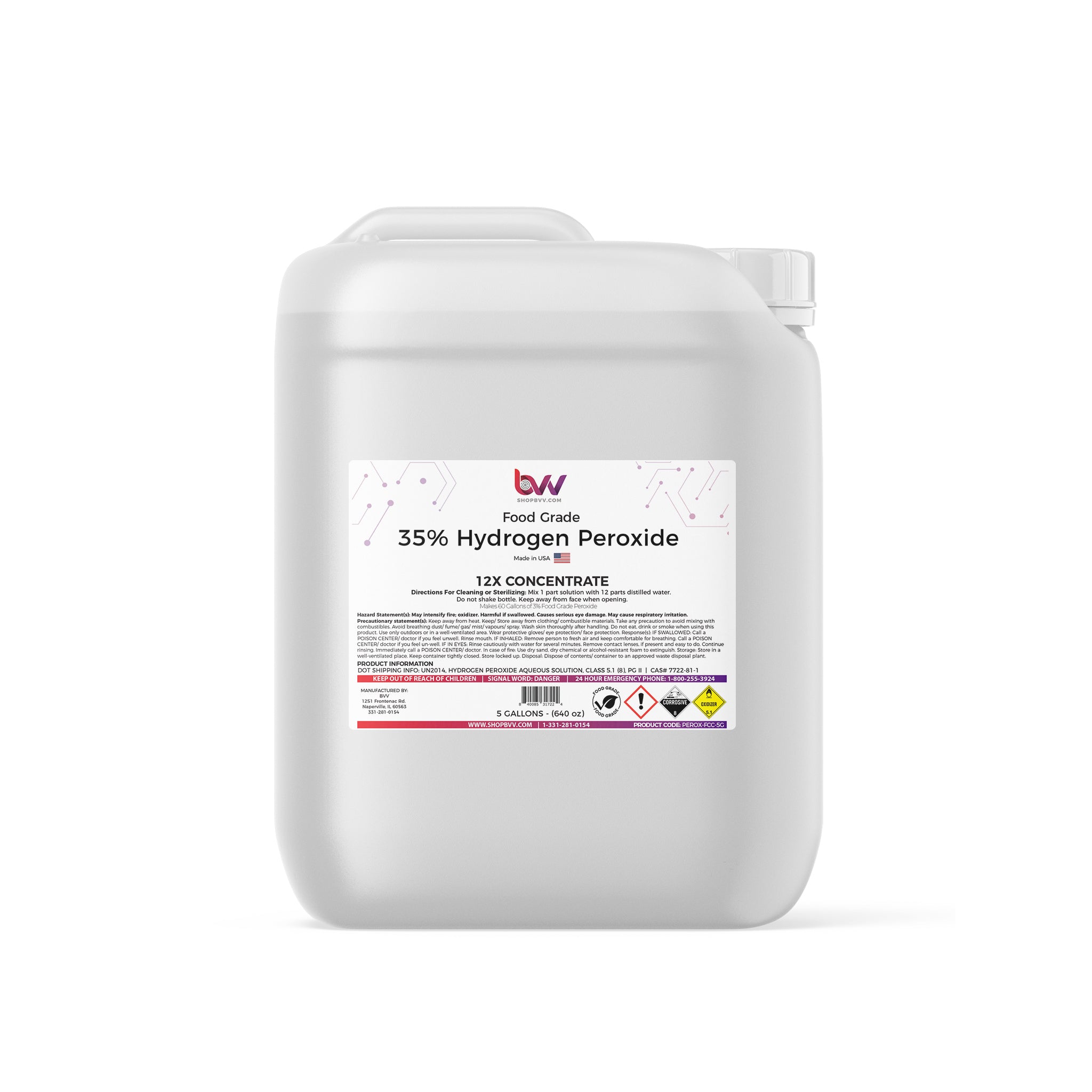 35% Hydrogen Peroxide Food Grade H2O2