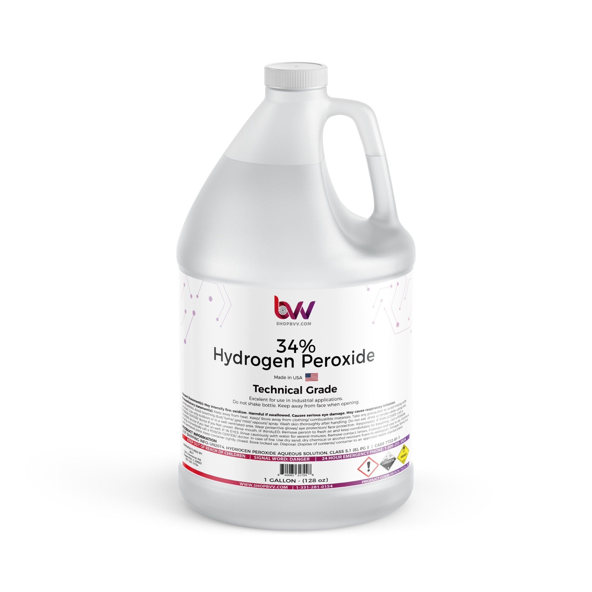 35% Hydrogen Peroxide Tech Grade, NSF, H2O2