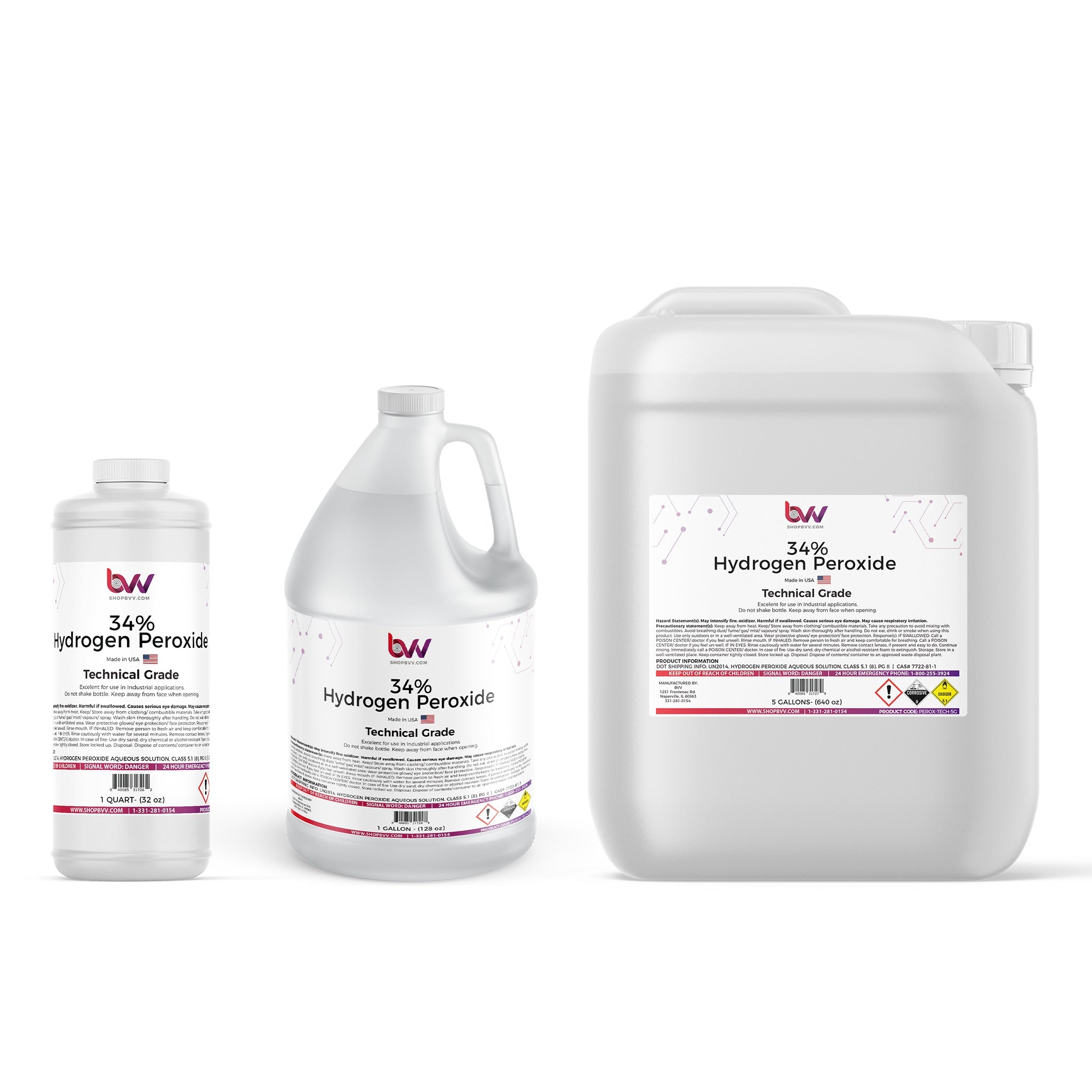 35% Hydrogen Peroxide Tech Grade, NSF, H2O2
