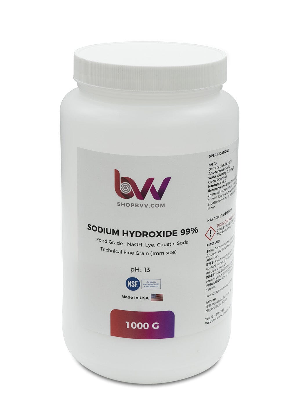 High Purity Sodium Hydroxide 99%