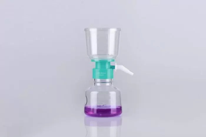 Nest Vacuum Filtration Systems Filter Tops and Receiving Bottles, PVDF