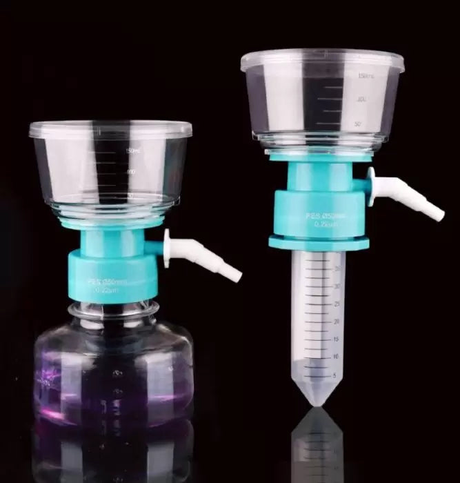 Nest Vacuum Filtration Systems Filter Tops and Receiving Bottles, PVDF