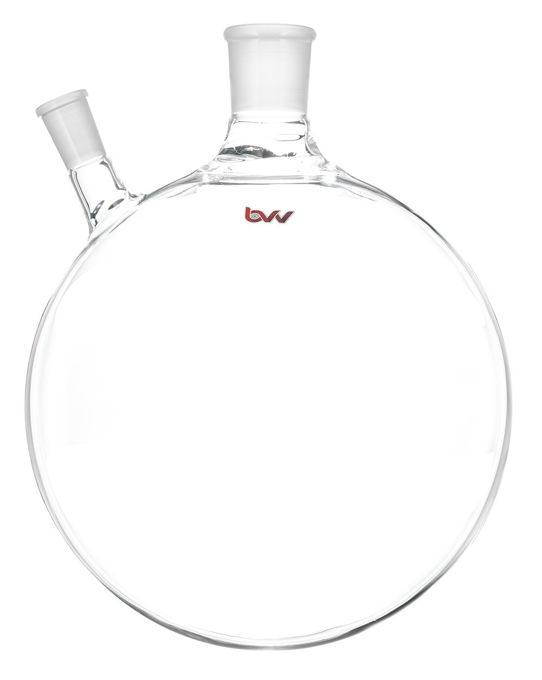 2 Neck Offset Round Heavy Wall Bottom Flask - USA Made