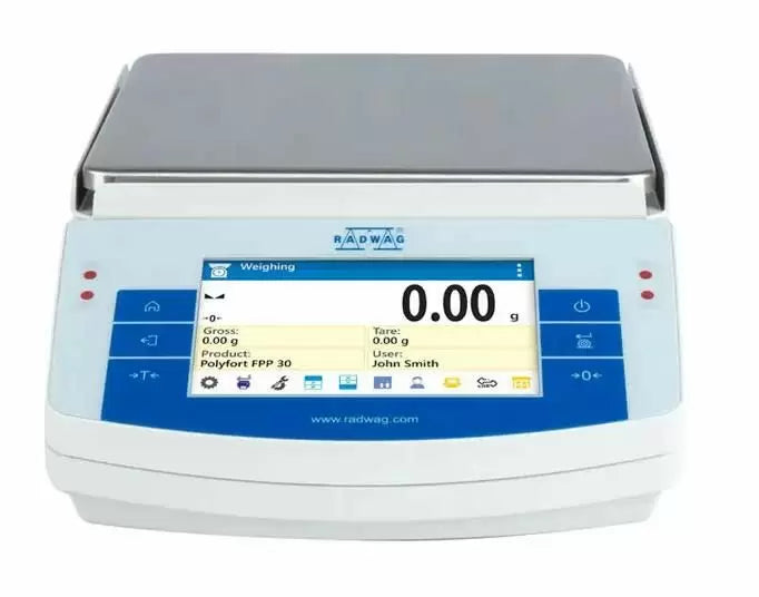 Radwag X2 Series Touchscreen 2100g Capacity 0.01g Readability 8x8" Precision Balance