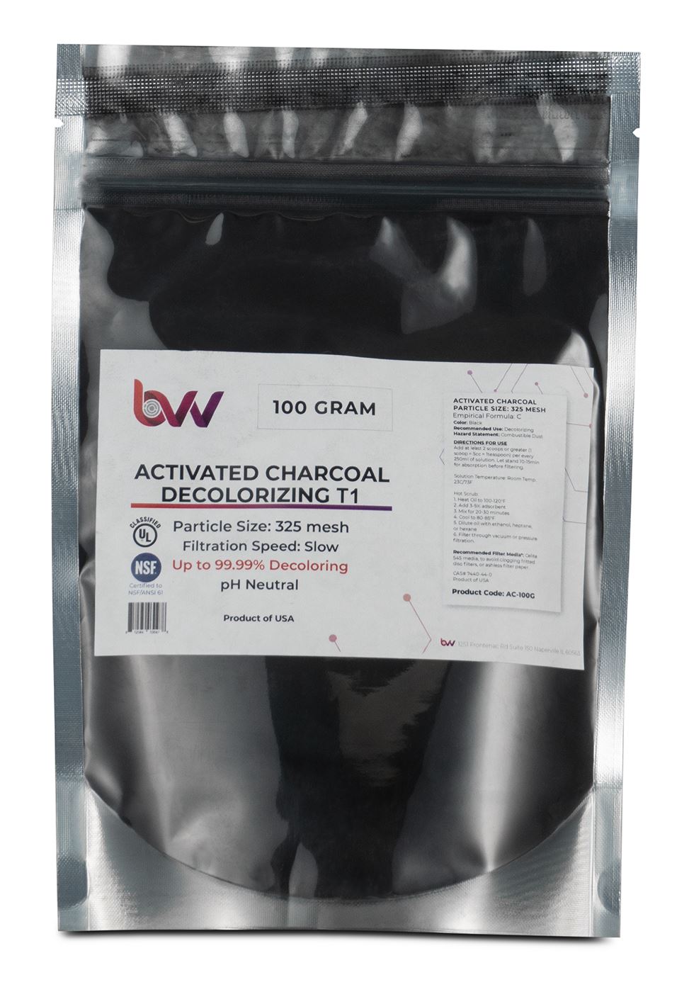 Activated Hardwood Carbon Decolorizing T1 (100% Hardwood Charcoal)