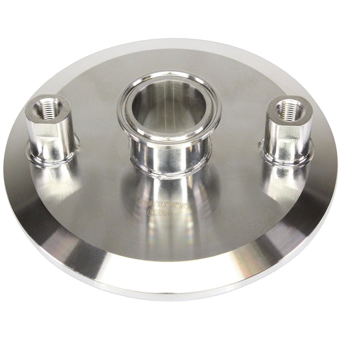 6" x 1.5" x (2) 1/4" FNPT Tri-clamp Endcap