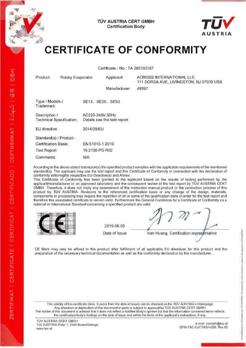Ai SolventVap 5L Evaporator w/ Cold Trap Condenser & Power Lift