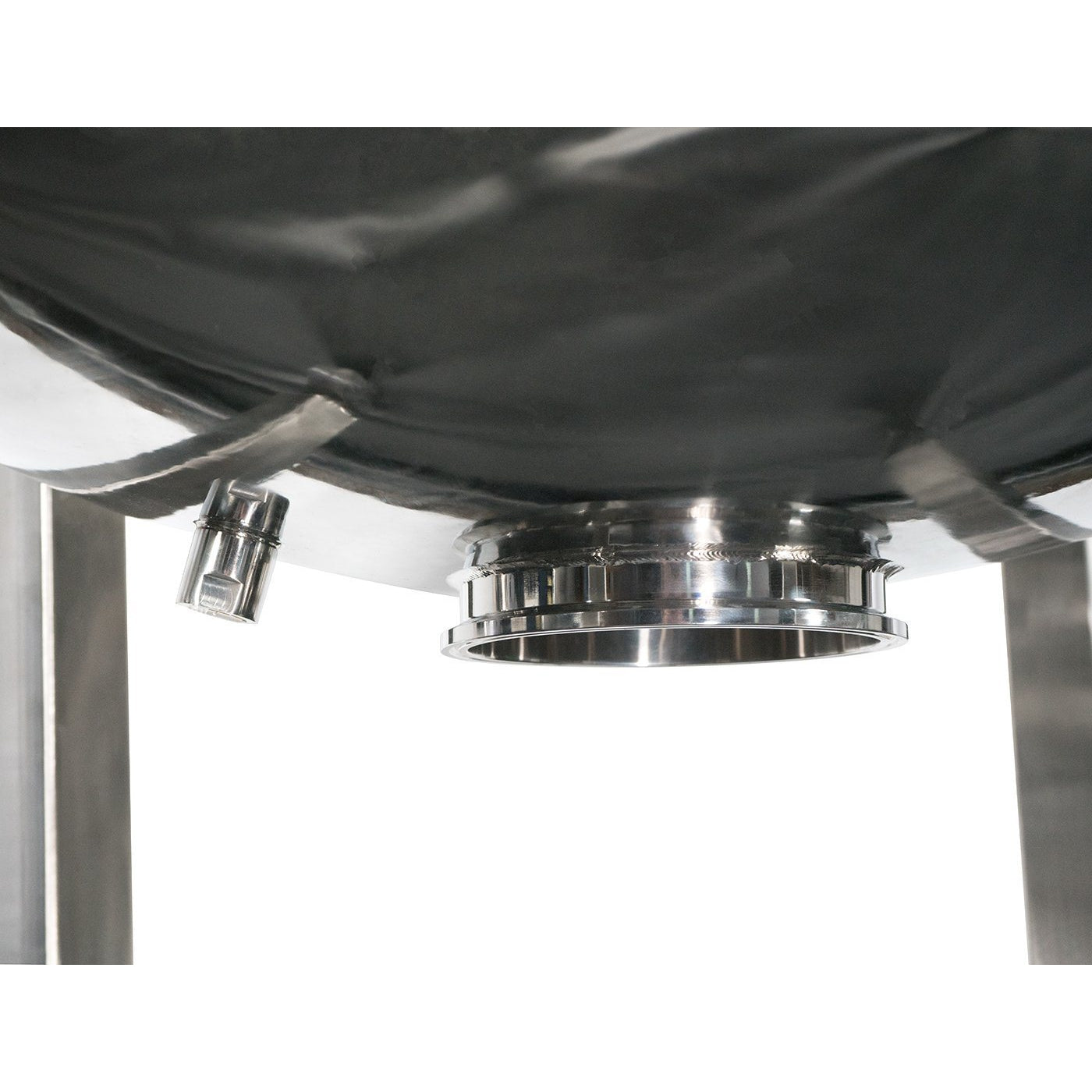 150L 304SS Jacketed Collection and Storage Vessel with 12" Tri-Clamp Port and Locking Casters