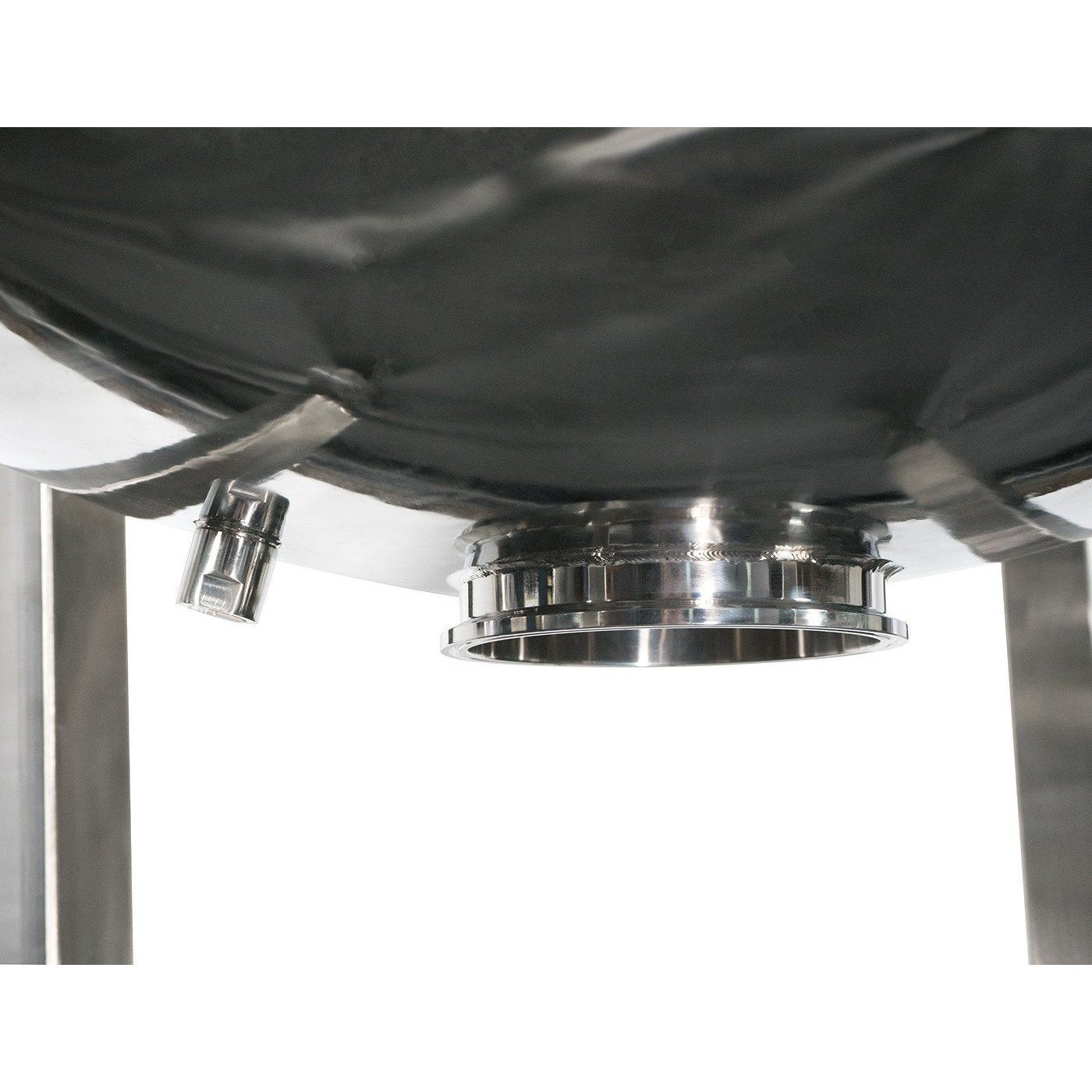 300L 304SS Jacketed Collection and Storage Vessel with 12" Tri-Clamp Port and Locking Casters