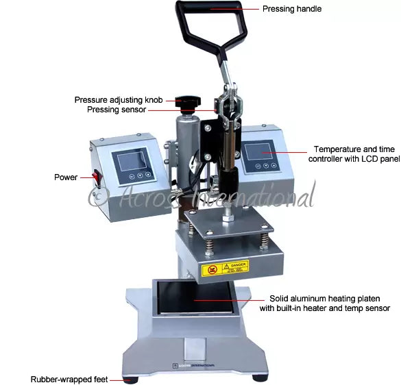 Ai 3x2" Swing-Away Heat Press with Dual Heating Platens - 220V