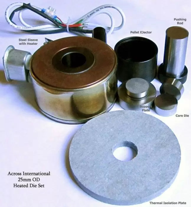25mm Diameter ID 250°C Heated Die w/ Digital Controller