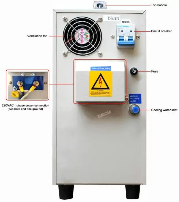 15KW Mid-Frequency Split Induction Heater w/ Timers 30-80KHz