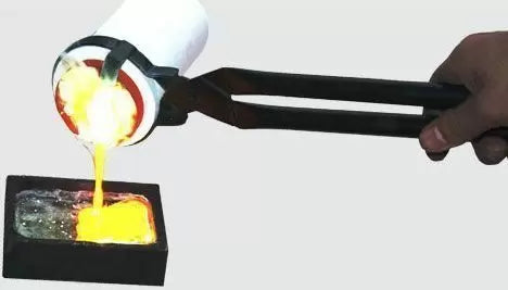 Graphite Crucible w/ SiO2 Liner for Metal Casting 150ml Capacity