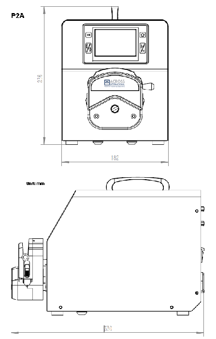 Ai P2A 2L/min SST Peristaltic Pump Touchscreen controller ETL