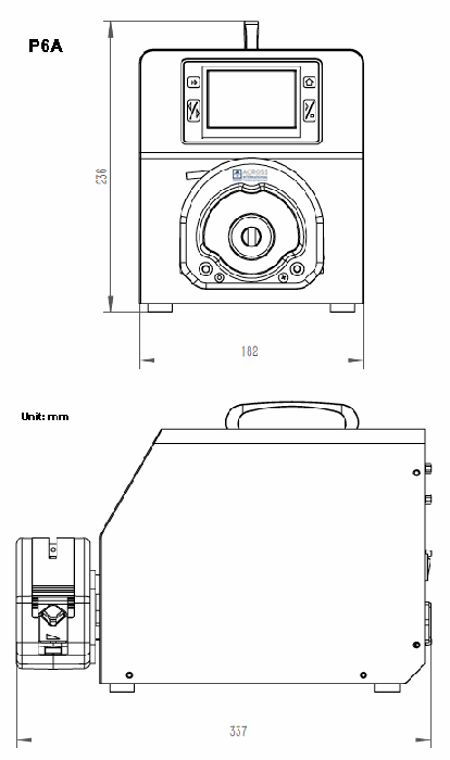 Ai P6A 6L/min SST Peristaltic Pump Touchscreen controller ETL
