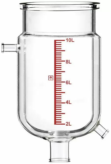 Single-Jacketed 10L Reactor Vessel for Ai R10 Glass Reactors