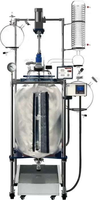 Ai 100L Non-Jacketed Glass Reactor with 200°C Heating Jacket