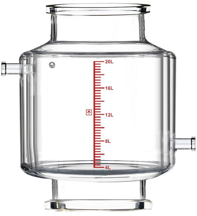 Double-Jacketed 20L Reactor Vessel for Ai R20 Filter Reactors
