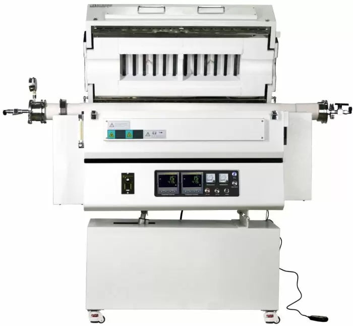 1500C 60-80mm OD 1-3 Zone Rotary & Tilting Top-Open Tube Furnace