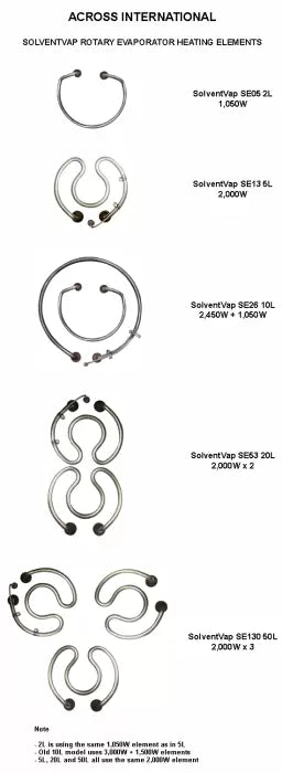2kW Heating Element for Ai 5L, 20L & 50L SolventVap Evaporators