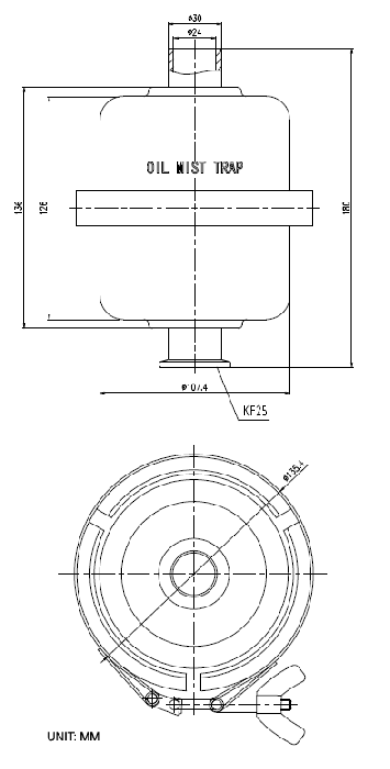 EZ-Swap Large Capacity Pump Exhaust Oil Mist Filter w/ Fittings