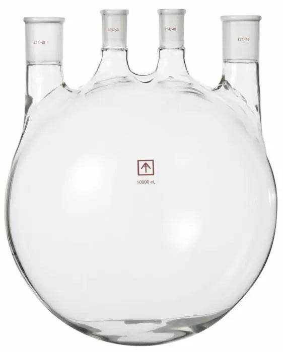 Ai 24/40 34/45 Heavy Wall 10L Round Bottom 4-Neck Flask