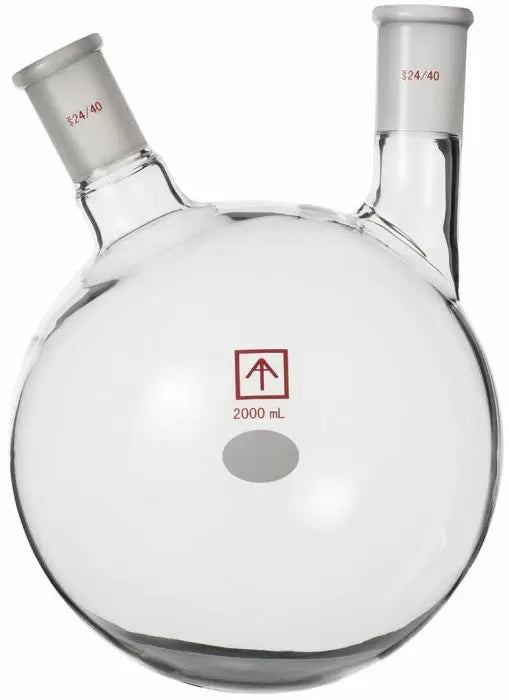Ai 24/40 Heavy Wall 2L Round Bottom 2-Neck Flask