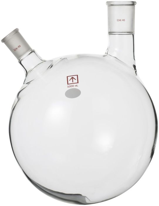 Ai 24/40 34/45 Heavy Wall 5L Round Bottom 2-Neck Flask