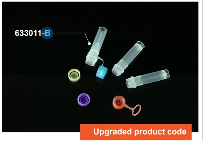 Sample Vials, External Thread, Hinged Cap with Sealing Ring