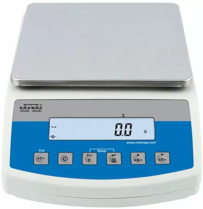 Radwag 2000g Capacity 0.01g Readability 8x8" Precision Balance