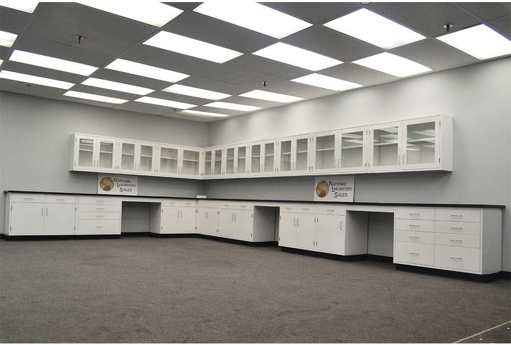 39′ Laboratory Cabinets w/ 32′ Wall Units